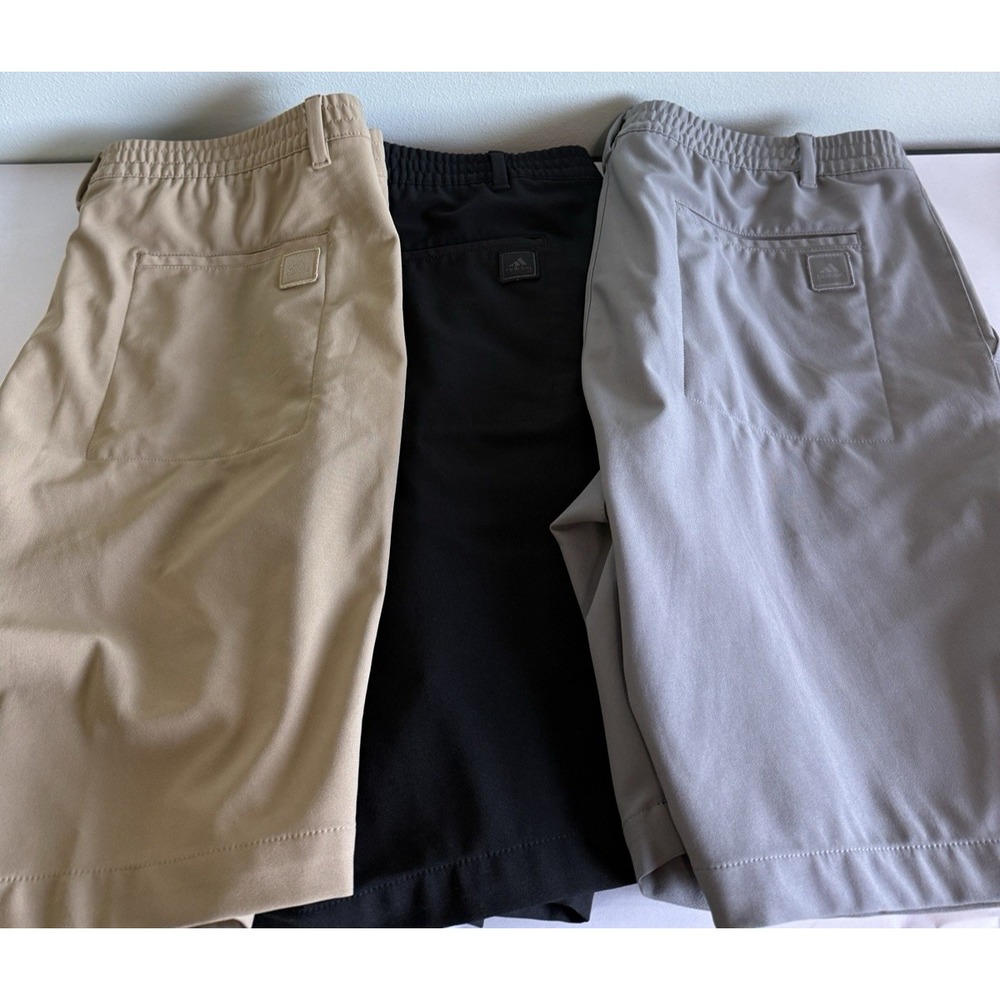 Lot of 3 Men's Adidas Golf Go-To-Hybird Casual Golf Shorts Size 36 9" inseam EXC
